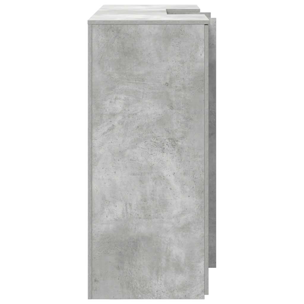 vidaXL Biurko recepcyjne betonowe szare 155x50x103,5 cm drewno klejone