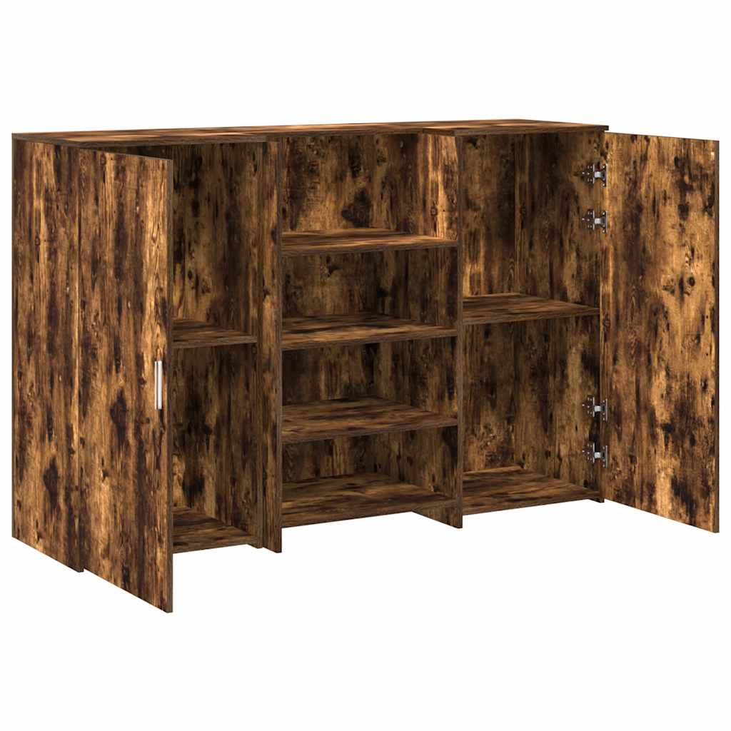 vidaXL Biurko recepcyjne dąb wędzony 155x50x103,5 cm Drewno klejone