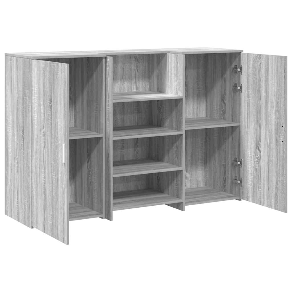 vidaXL Biurko recepcyjne szare Sonoma 155x50x103,5 cm Drewno klejone