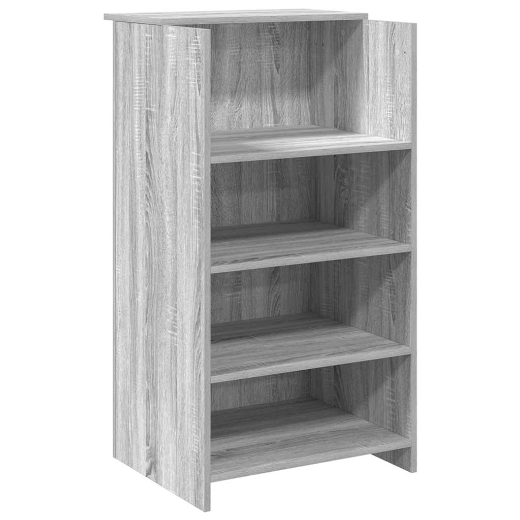 vidaXL Biurko recepcyjne szare Sonoma 155x50x103,5 cm Drewno klejone