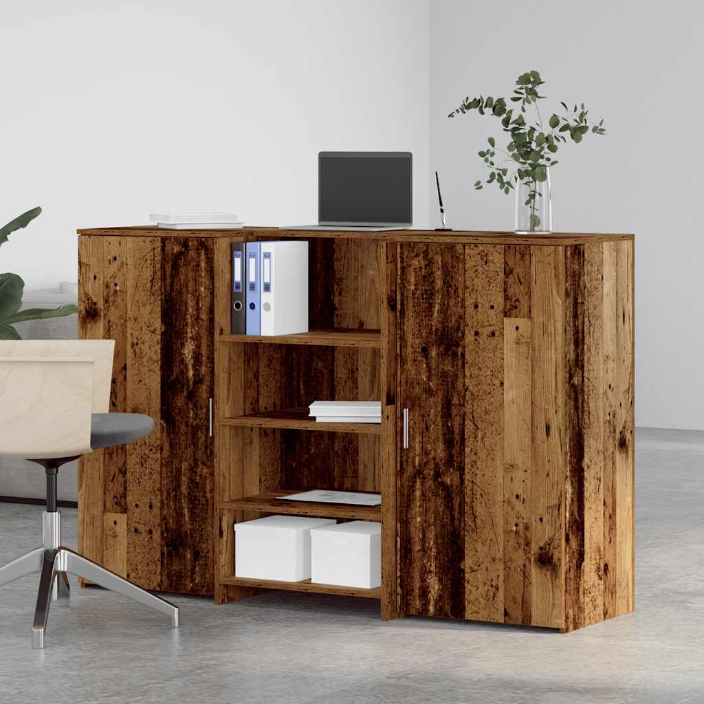 vidaXL Biurko recepcyjne Stare drewno 155x50x103,5 cm Drewno klejone