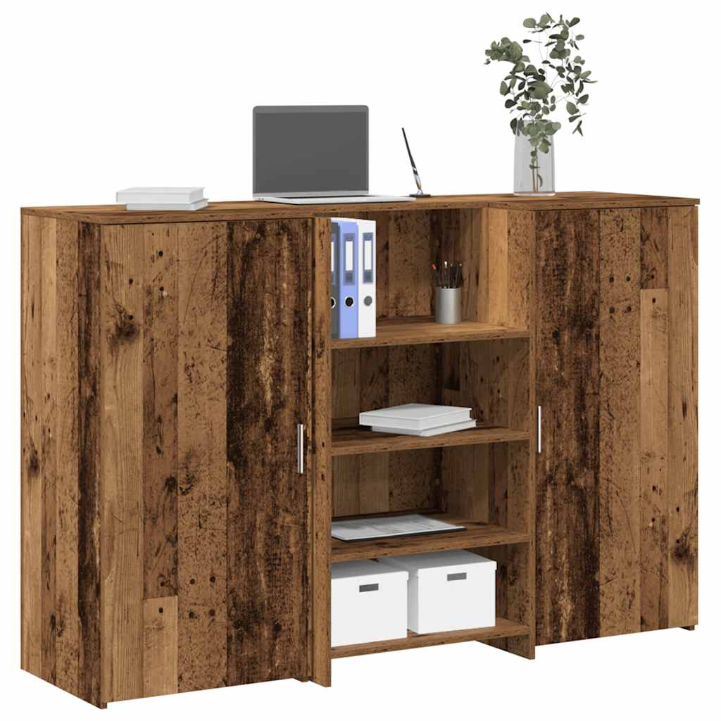 vidaXL Biurko recepcyjne Stare drewno 155x50x103,5 cm Drewno klejone