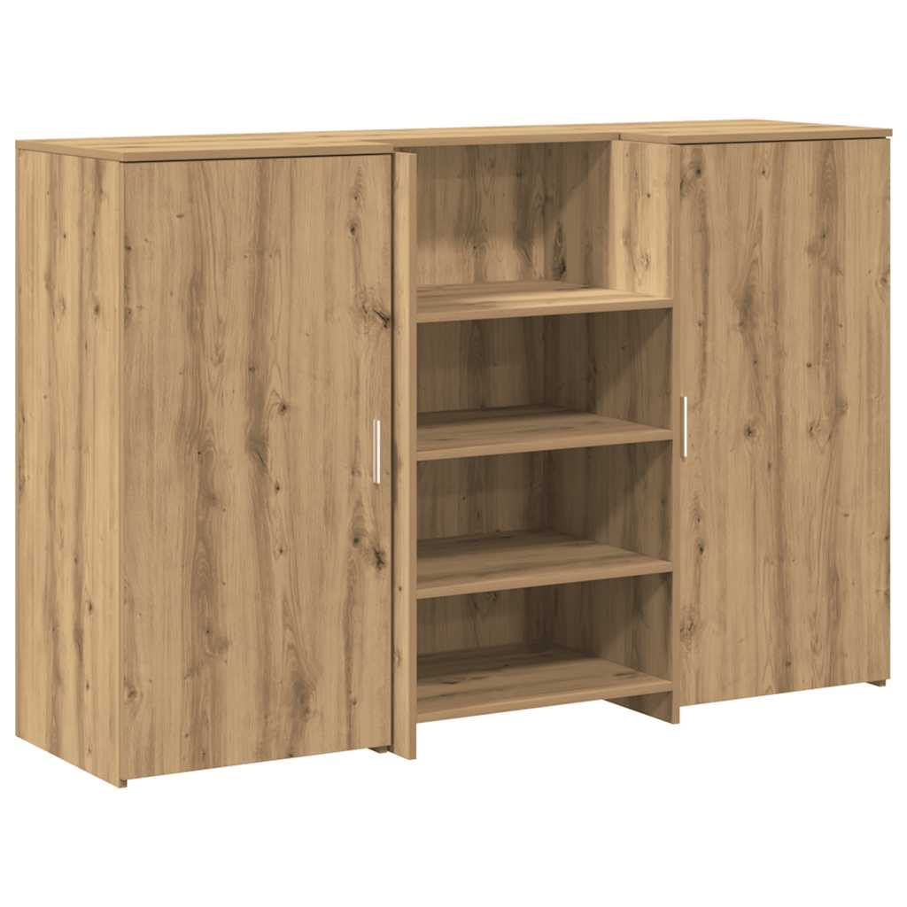 vidaXL Biurko recepcyjne dąb artisan 155x50x103,5 cm Drewno klejone