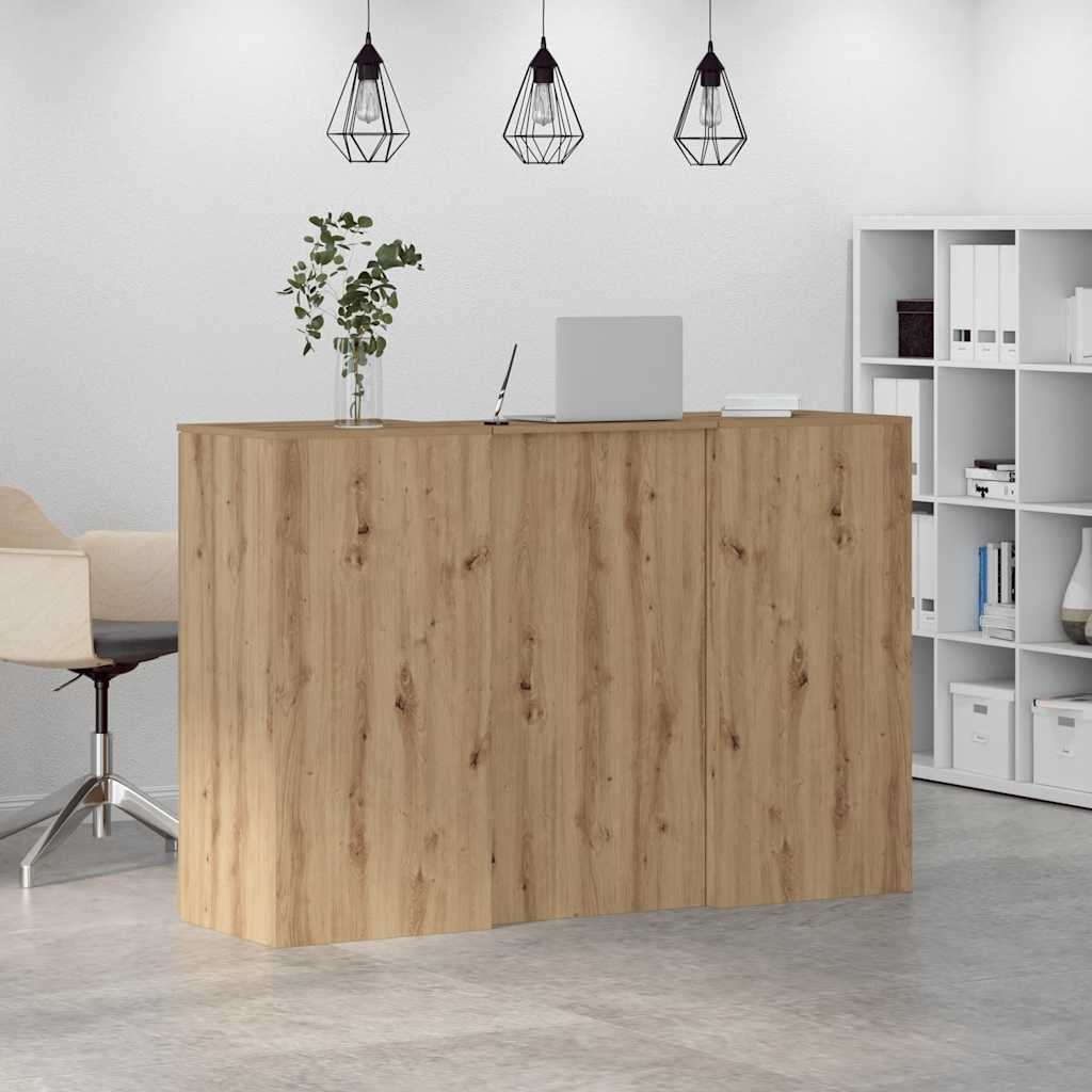 vidaXL Biurko recepcyjne dąb artisan 155x50x103,5 cm Drewno klejone