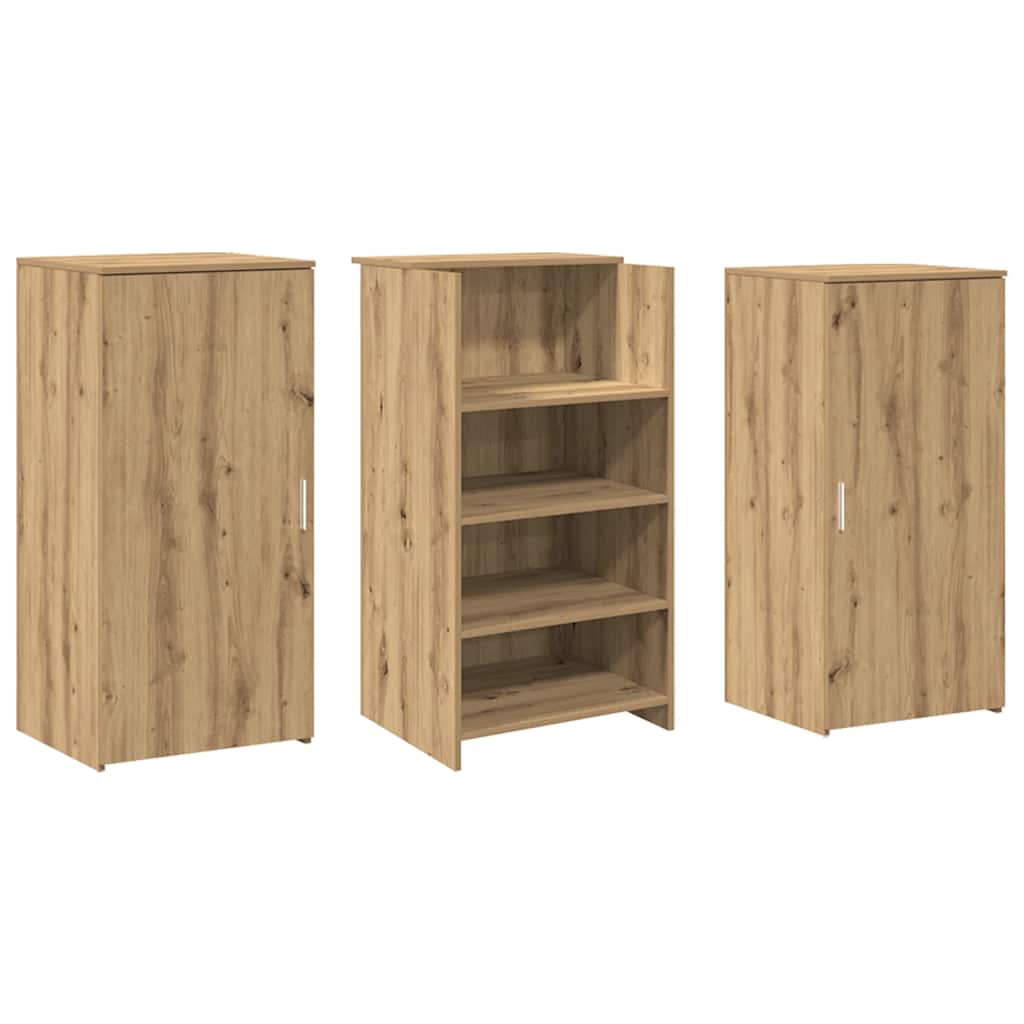 vidaXL Biurko recepcyjne dąb artisan 155x50x103,5 cm Drewno klejone