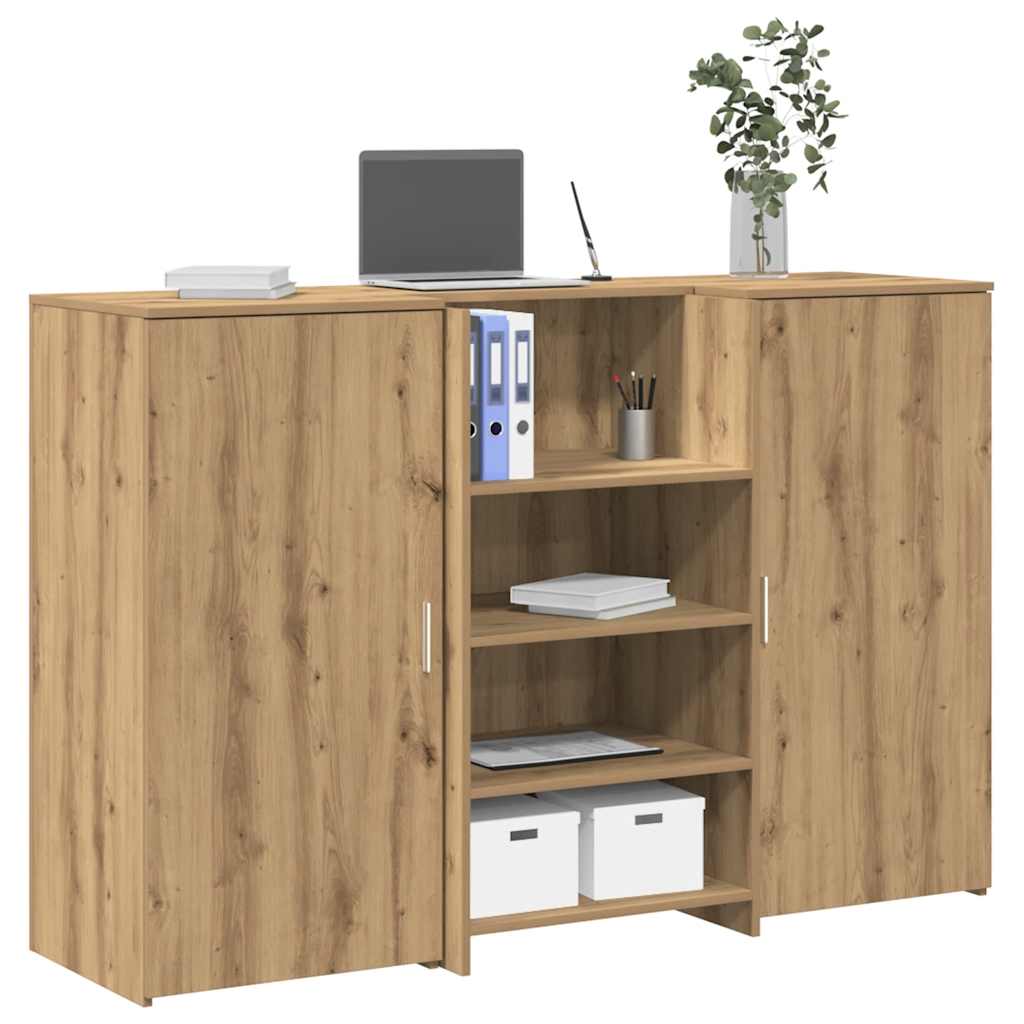 vidaXL Biurko recepcyjne dąb artisan 155x50x103,5 cm Drewno klejone