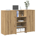 vidaXL Biurko recepcyjne dąb artisan 155x50x103,5 cm Drewno klejone