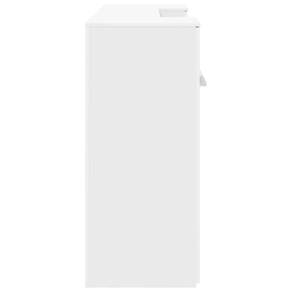vidaXL Biurko recepcyjne białe 200x50x103,5 cm Drewno klejone