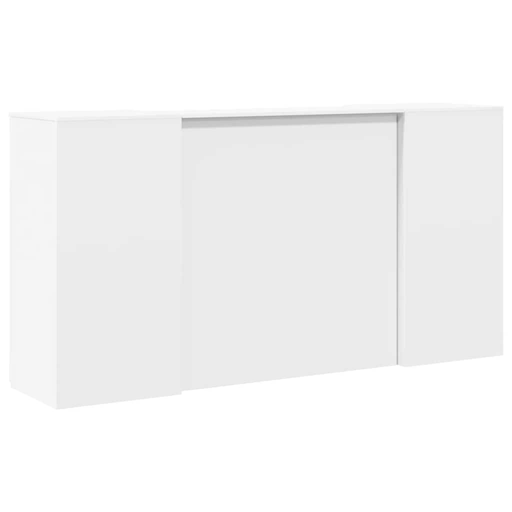 vidaXL Biurko recepcyjne białe 200x50x103,5 cm Drewno klejone