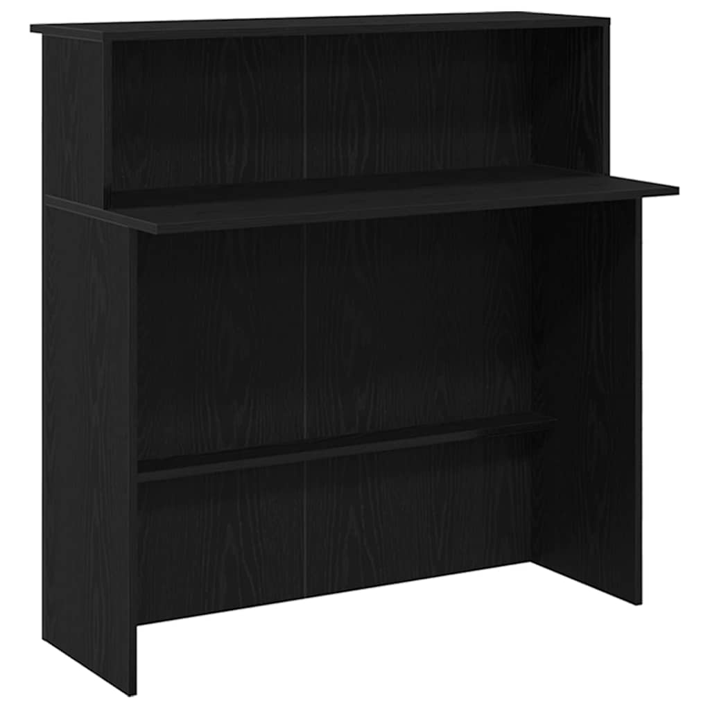 vidaXL Biurko recepcyjne czarny dąb 200x50x103,5 cm drewno klejone