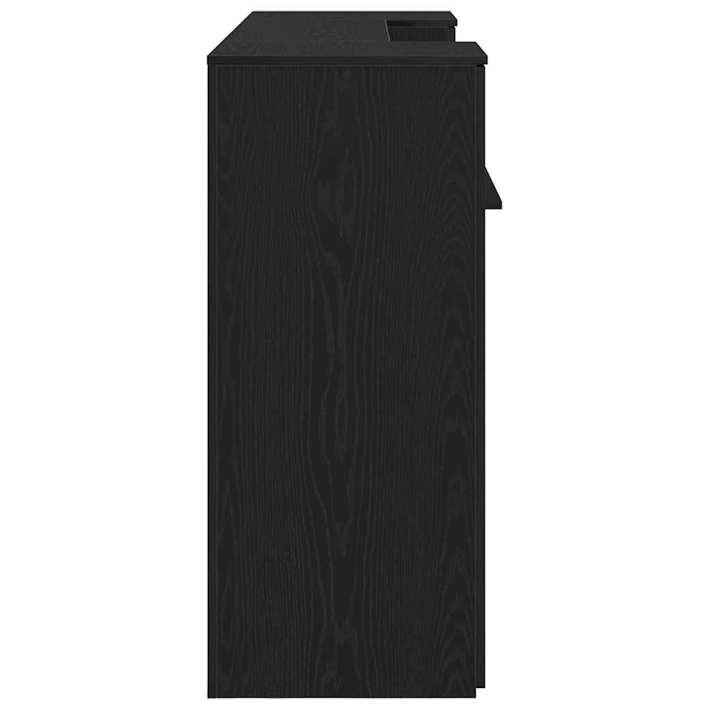 vidaXL Biurko recepcyjne czarny dąb 200x50x103,5 cm drewno klejone