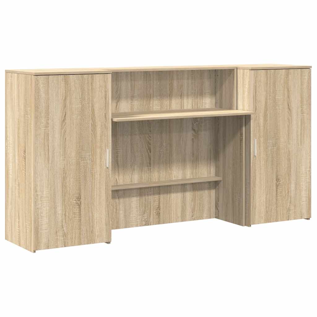 vidaXL Biurko recepcyjne dąb sonoma 200x50x103,5 cm Drewno klejone
