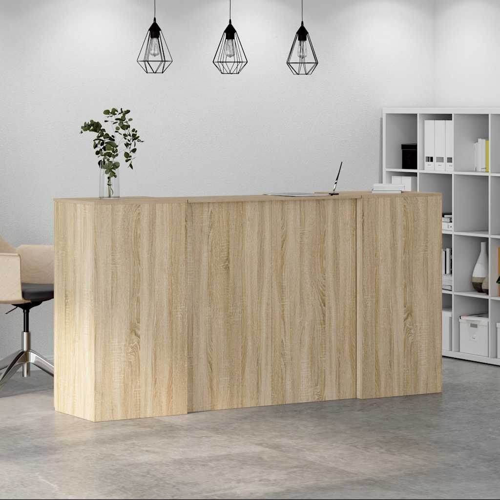 vidaXL Biurko recepcyjne dąb sonoma 200x50x103,5 cm Drewno klejone