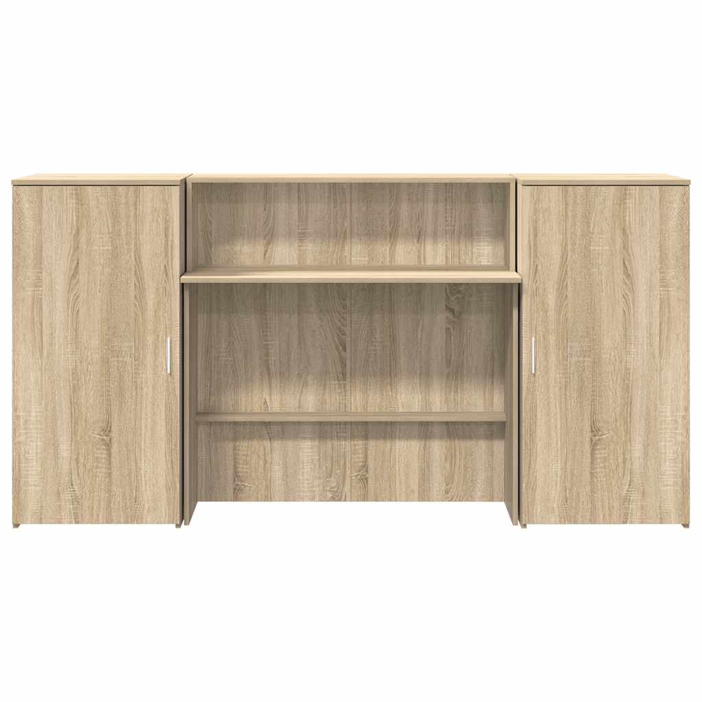 vidaXL Biurko recepcyjne dąb sonoma 200x50x103,5 cm Drewno klejone