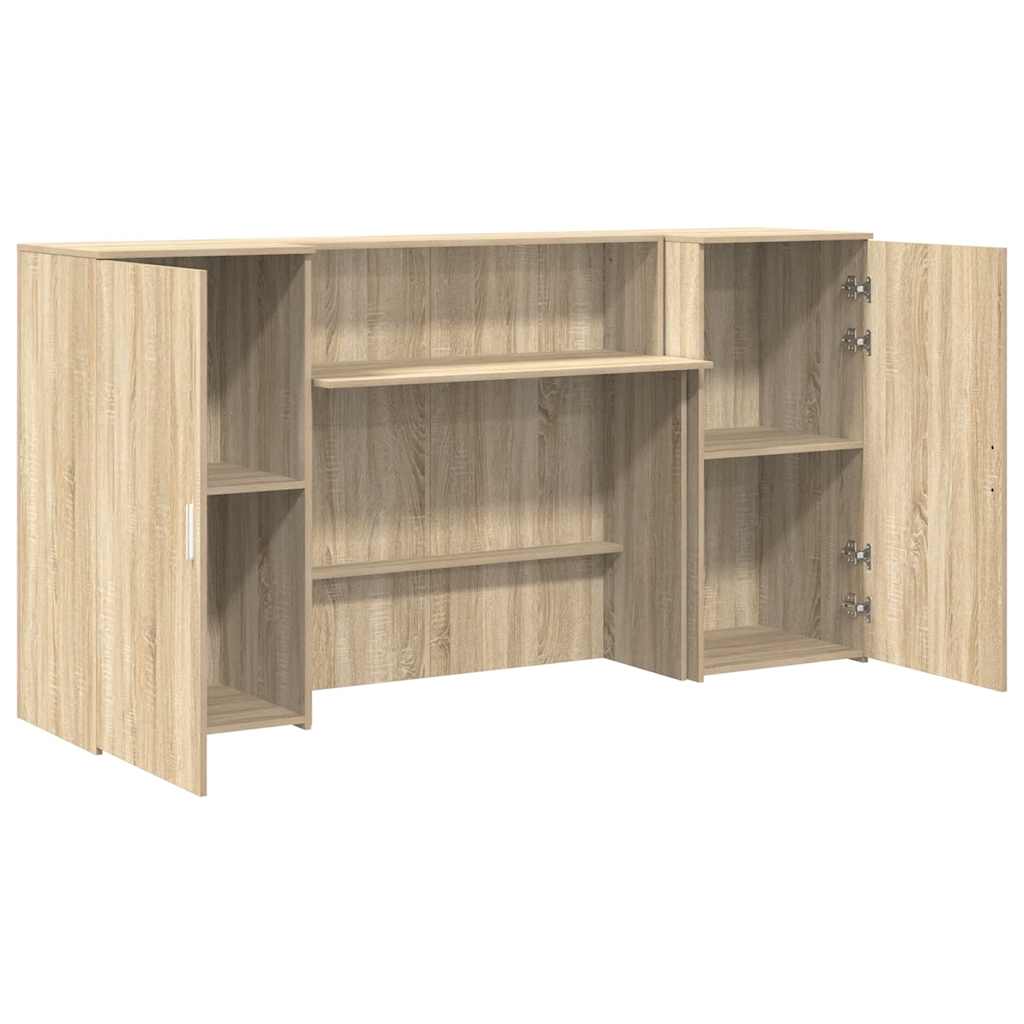 vidaXL Biurko recepcyjne dąb sonoma 200x50x103,5 cm Drewno klejone