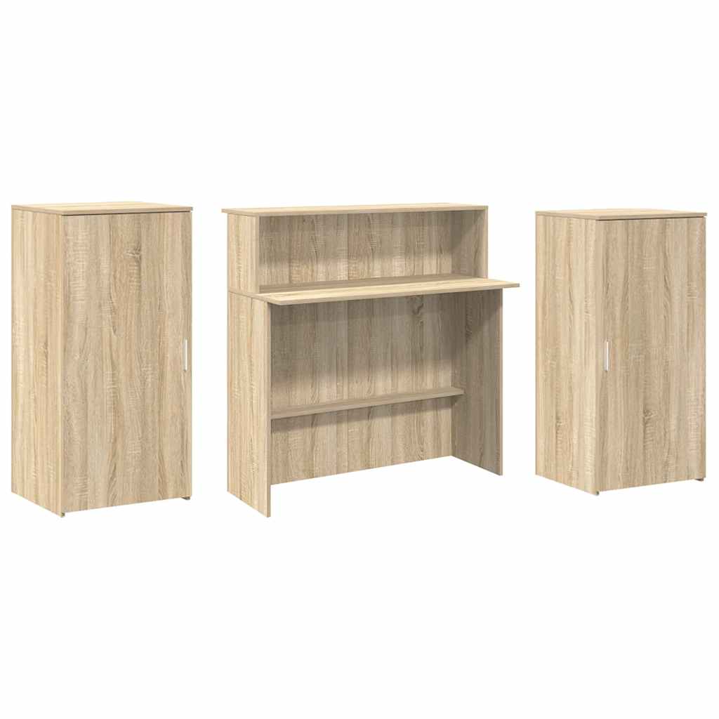 vidaXL Biurko recepcyjne dąb sonoma 200x50x103,5 cm Drewno klejone