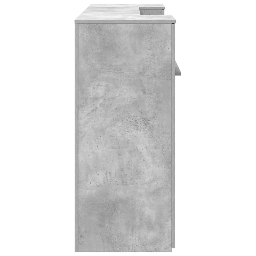vidaXL Biurko recepcyjne betonowe szare 200x50x103,5 cm drewno klejone