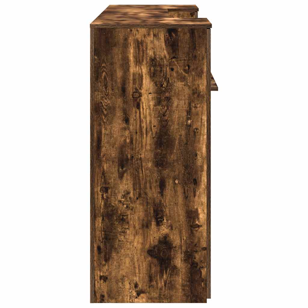 vidaXL Biurko recepcyjne dąb wędzony 200x50x103,5 cm Drewno klejone