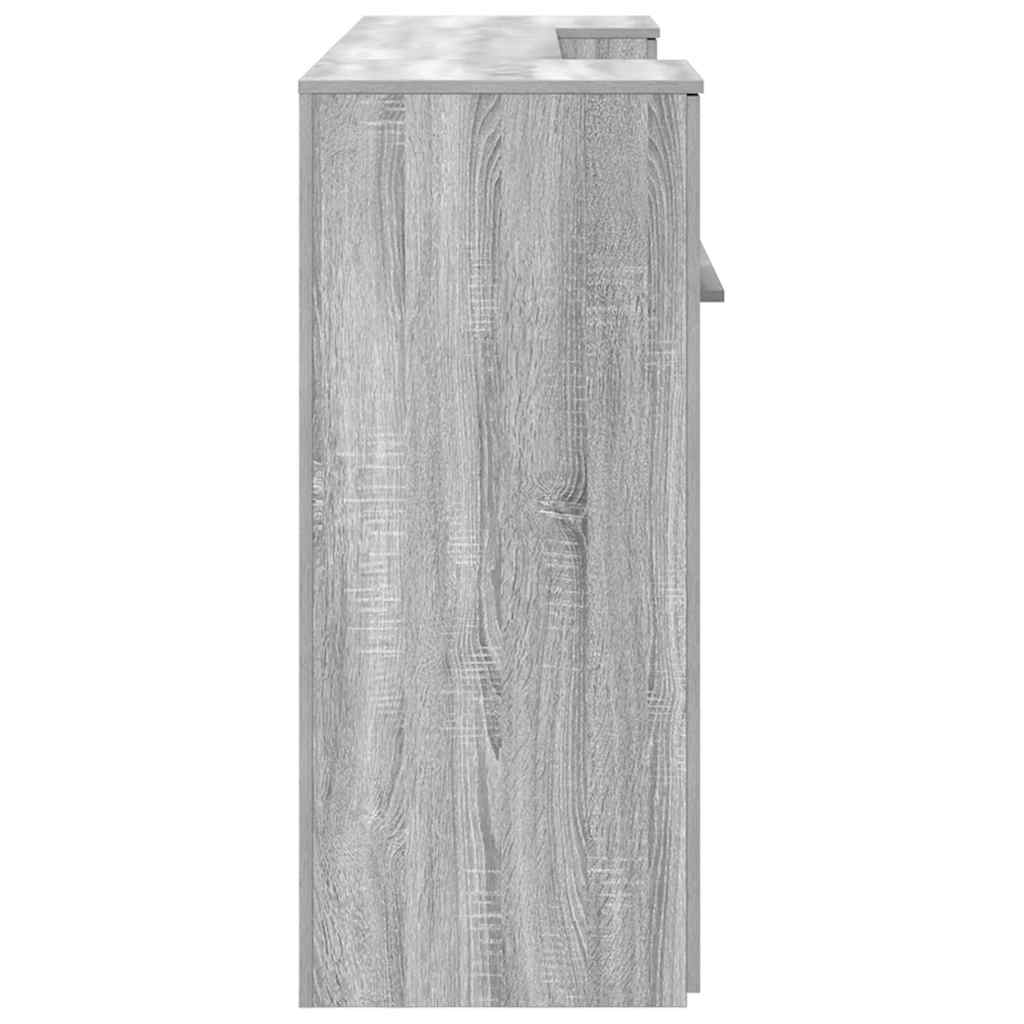 vidaXL Biurko recepcyjne szare Sonoma 200x50x103,5 cm Drewno klejone