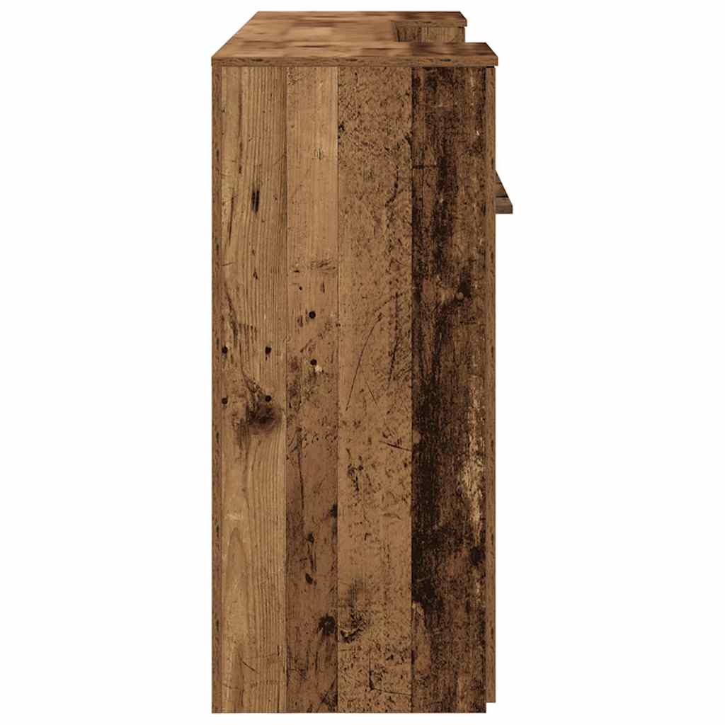 vidaXL Biurko recepcyjne Stare drewno 200x50x103,5 cm Drewno klejone