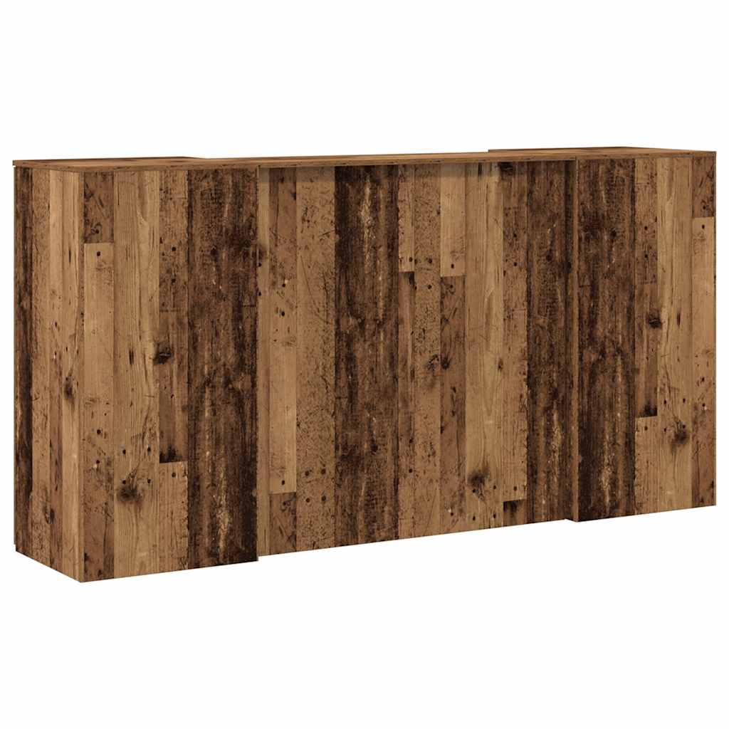 vidaXL Biurko recepcyjne Stare drewno 200x50x103,5 cm Drewno klejone