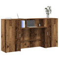 vidaXL Biurko recepcyjne Stare drewno 200x50x103,5 cm Drewno klejone