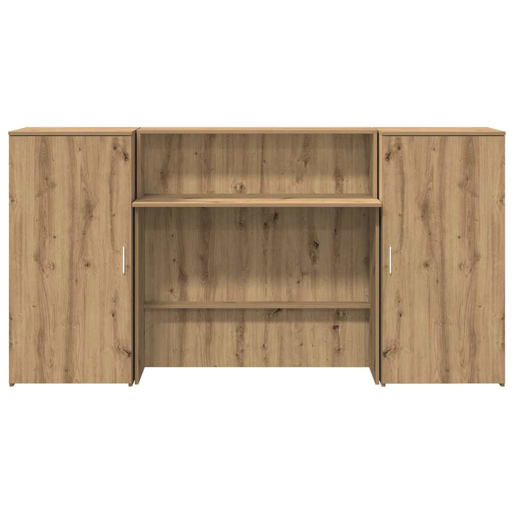 vidaXL Biurko recepcyjne dąb artisan 200x50x103,5 cm Drewno klejone