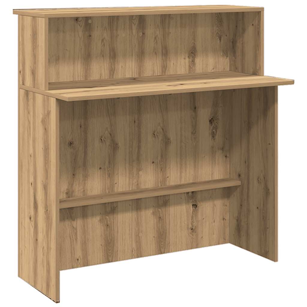 vidaXL Biurko recepcyjne dąb artisan 200x50x103,5 cm Drewno klejone