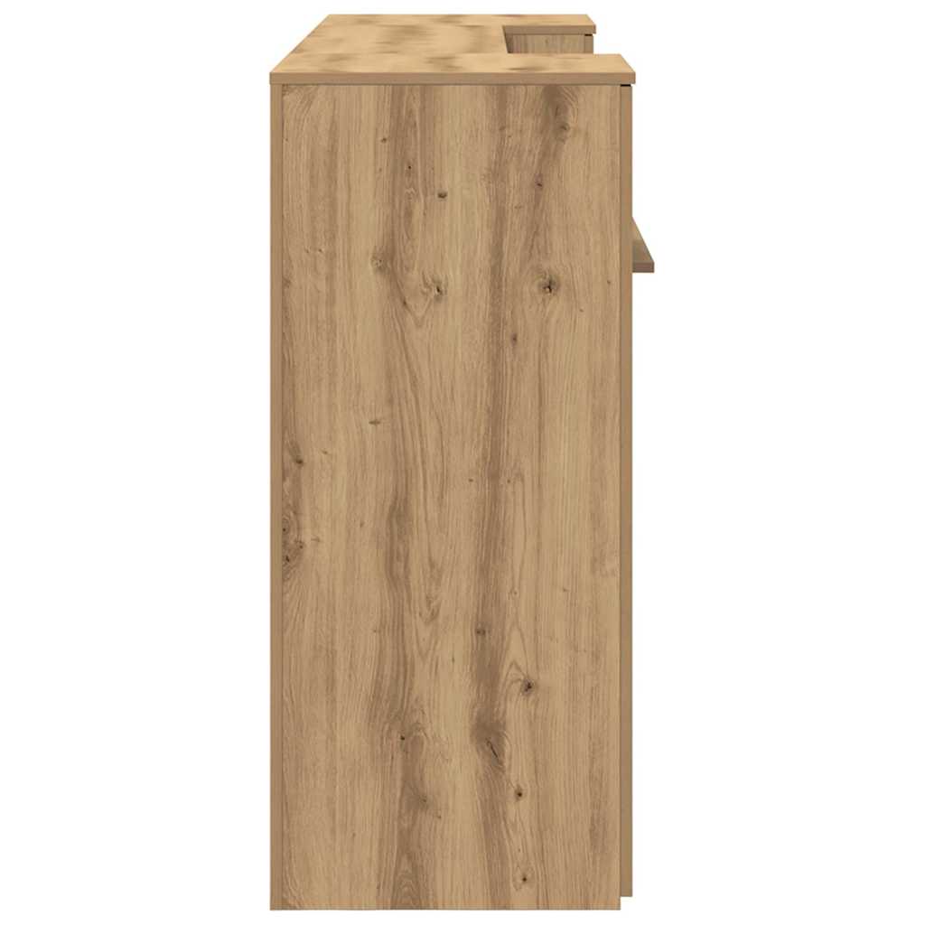 vidaXL Biurko recepcyjne dąb artisan 200x50x103,5 cm Drewno klejone