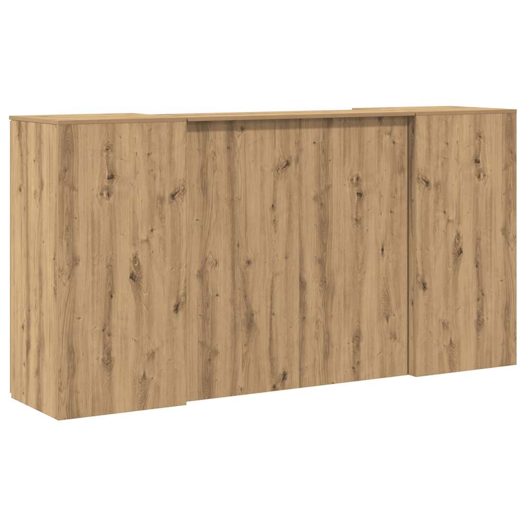 vidaXL Biurko recepcyjne dąb artisan 200x50x103,5 cm Drewno klejone