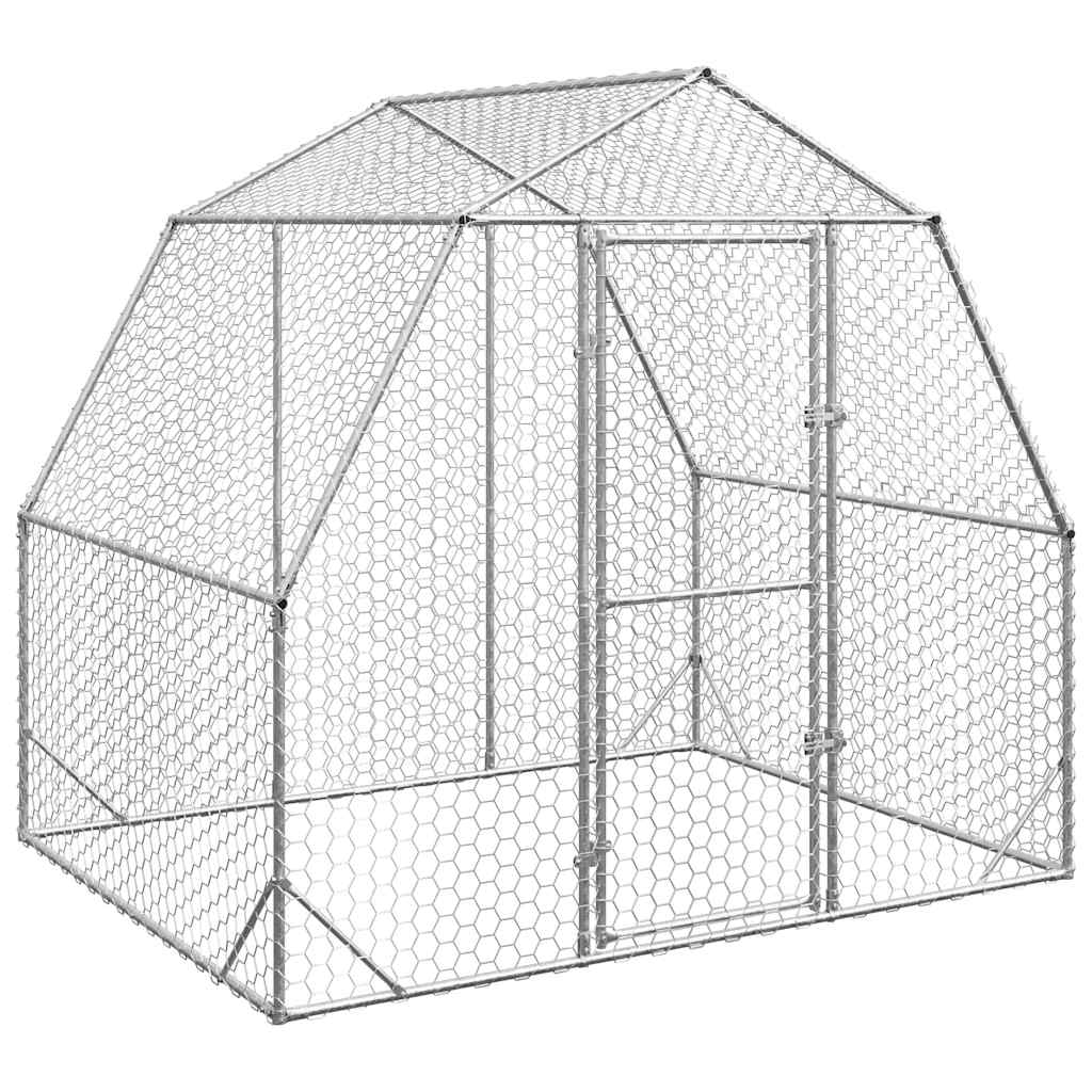 vidaXL Kurnik dla kur, 2,5x2x2,25 m, stal