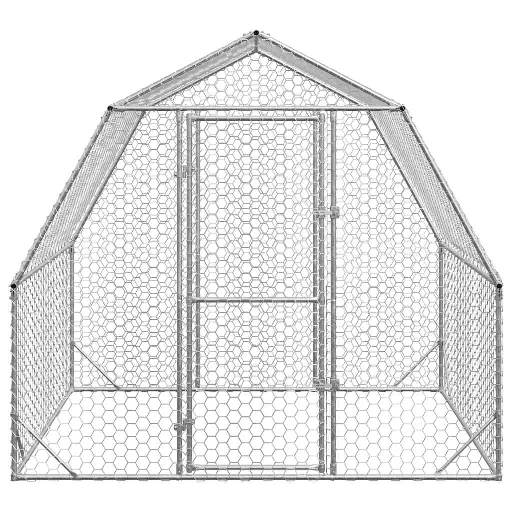 vidaXL Kurnik dla kur, 2,5x2x2,25 m, stal