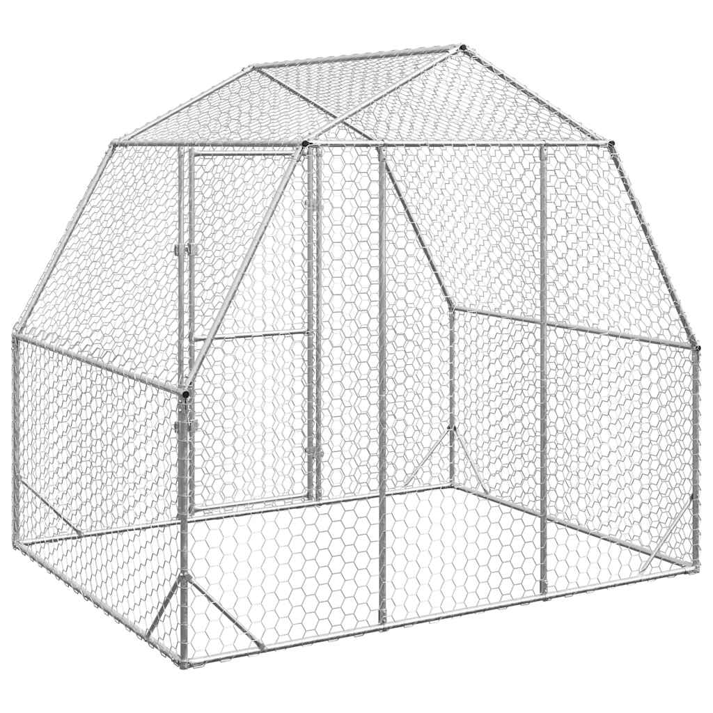 vidaXL Kurnik dla kur, 2,5x2x2,25 m, stal