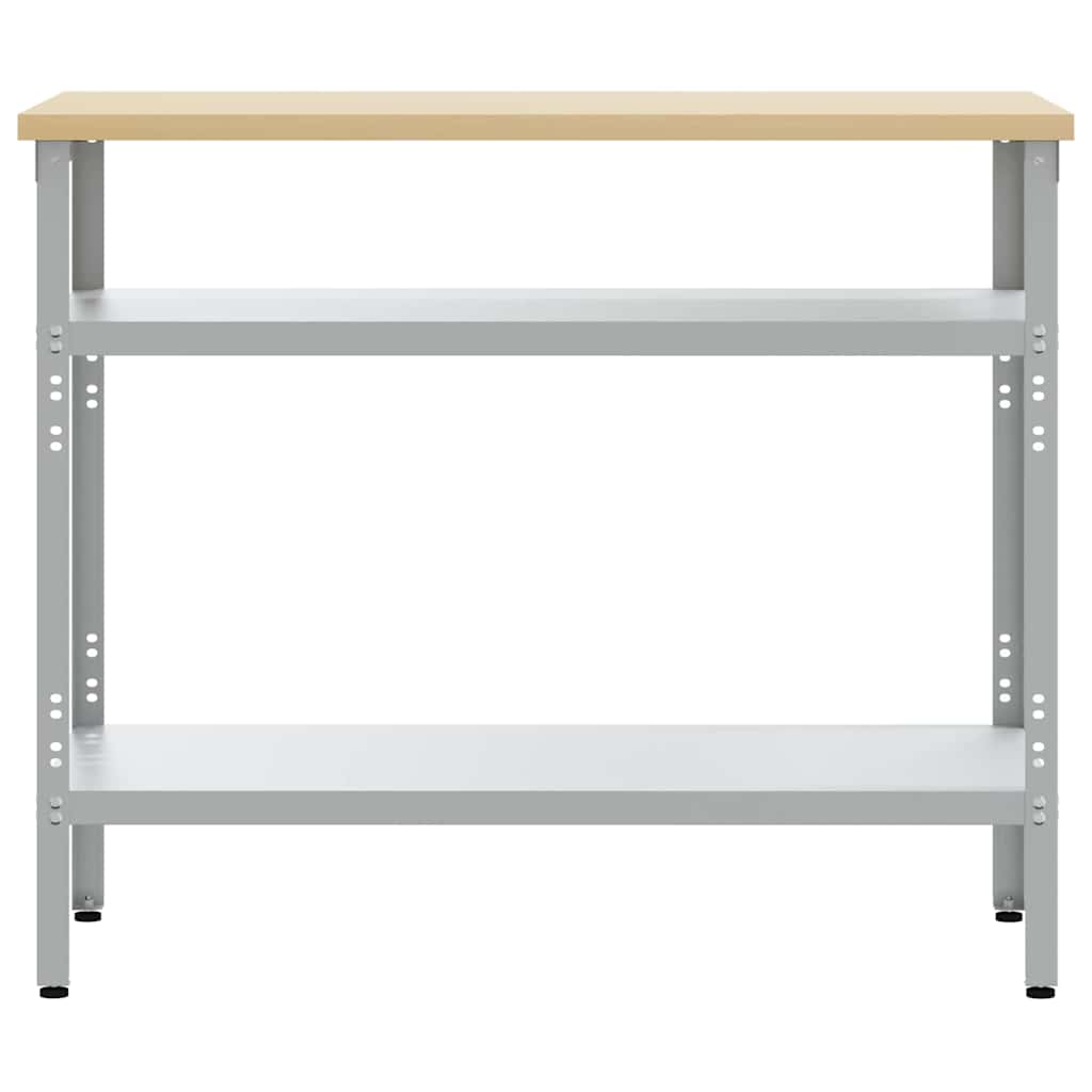 vidaXL Stół roboczy Szary 100 x 55 x 85 cm Stal malowana proszkowo