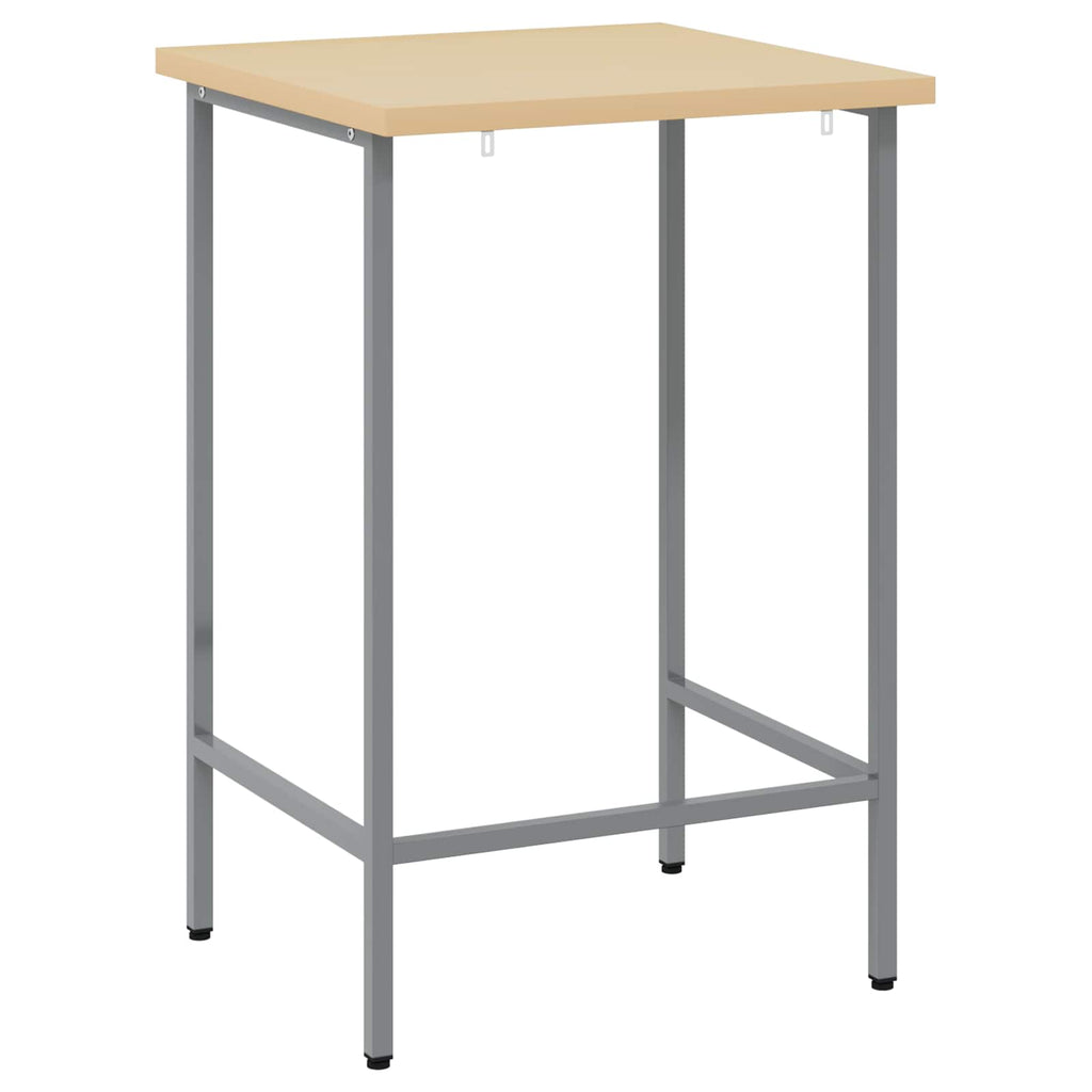 vidaXL Stolik narożny Szary 55 x 55 x 85 cm Stal i drewno inżynieryjne