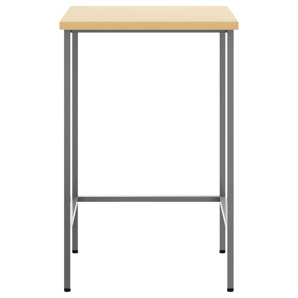 vidaXL Stolik narożny Szary 55 x 55 x 85 cm Stal i drewno inżynieryjne