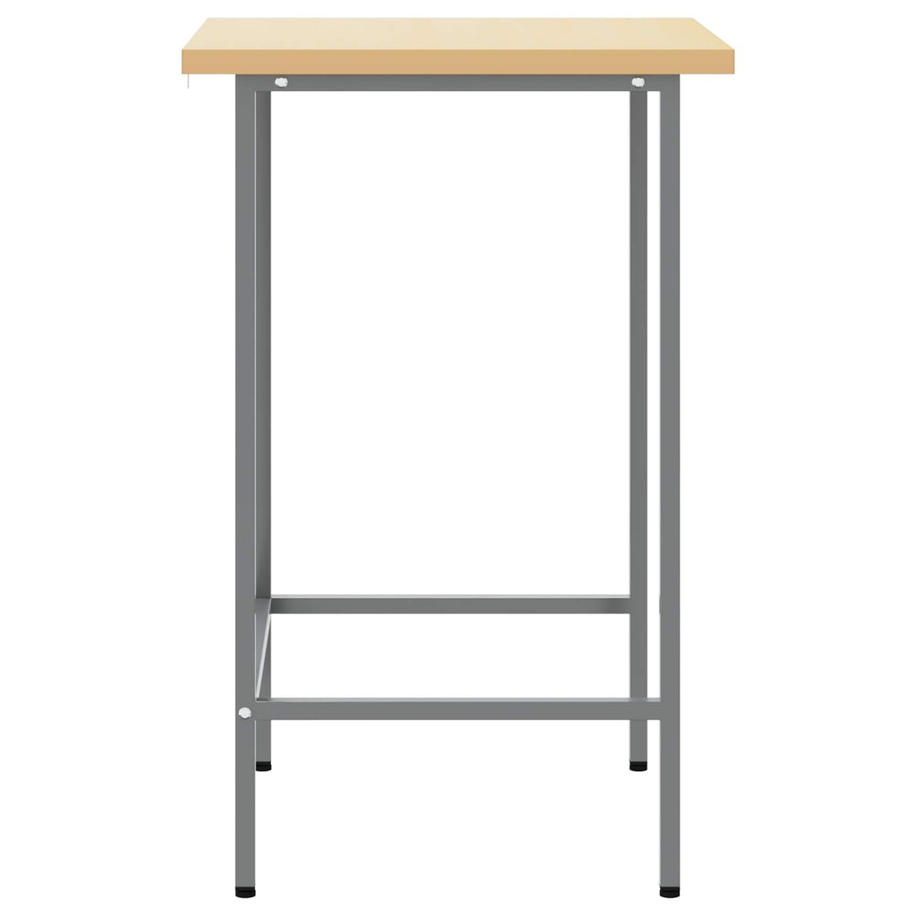 vidaXL Stolik narożny Szary 55 x 55 x 85 cm Stal i drewno inżynieryjne