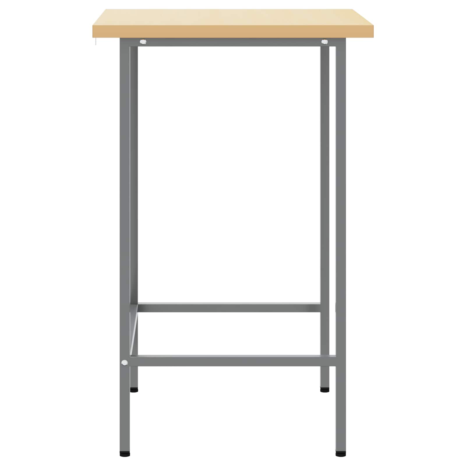 vidaXL Stolik narożny Szary 55 x 55 x 85 cm Stal i drewno inżynieryjne