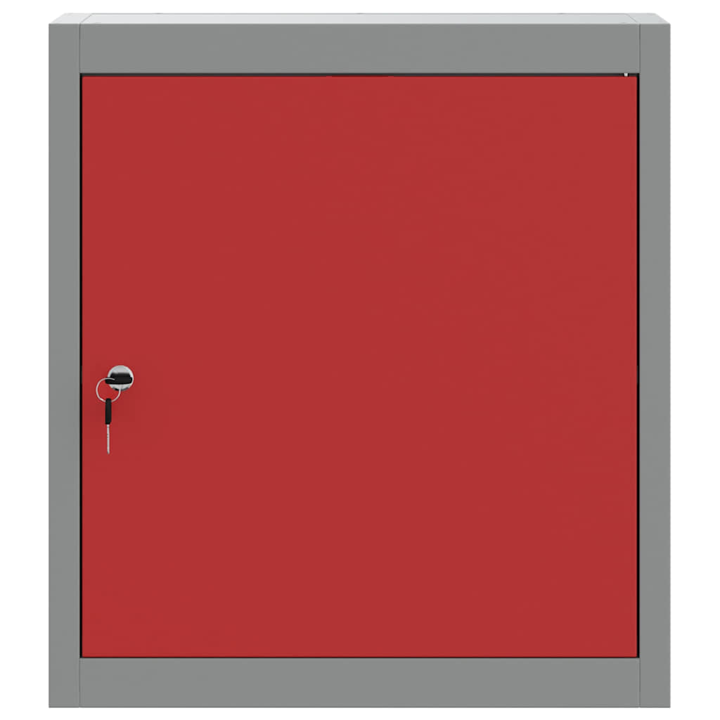 vidaXL Szafka na narzędzia z półką Czerwony i Szary 50 x 20 x 55 cm