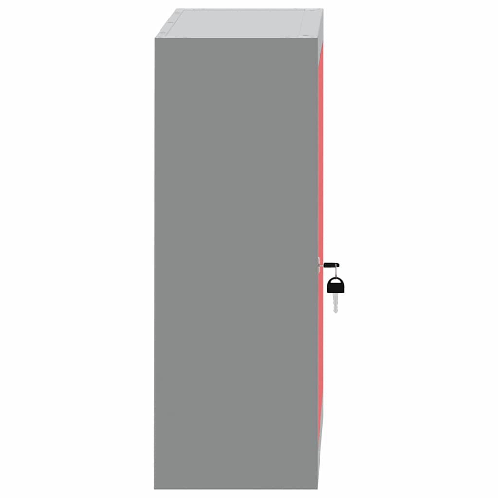 vidaXL Szafka na narzędzia z półką Czerwony i Szary 50 x 20 x 55 cm