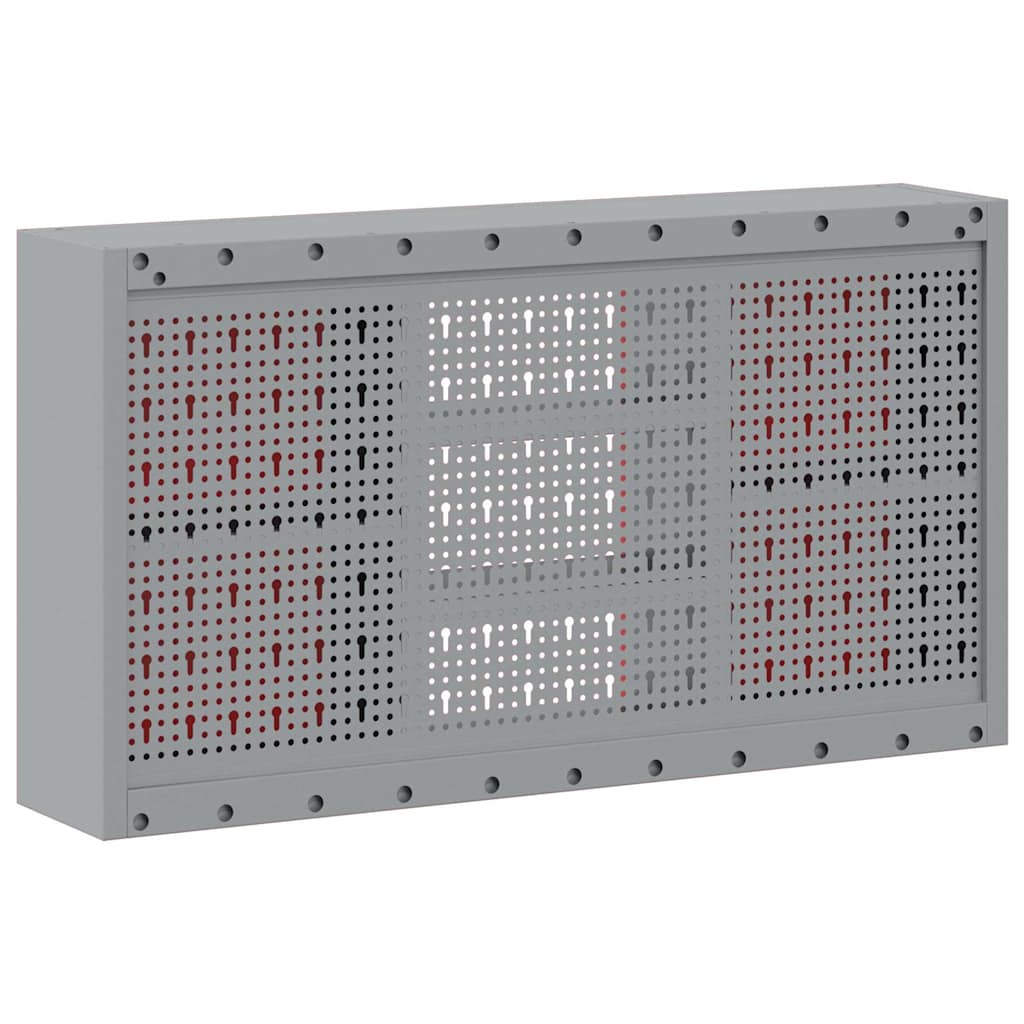 vidaXL Szafka na narzędzia z półką Czerwony i Szary 100 x 20 x 55 cm