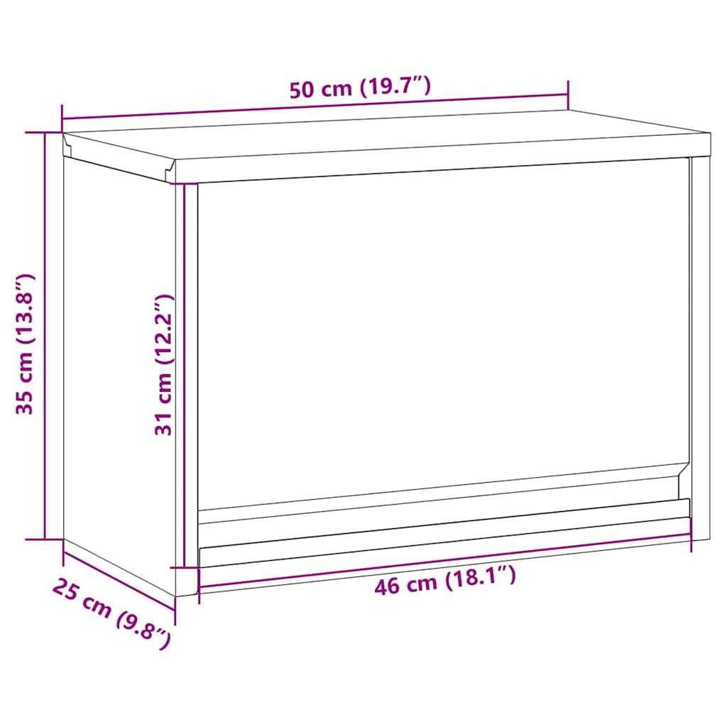 vidaXL Szafka na narzędzia Czarny i szary 50 x 25 x 35 cm