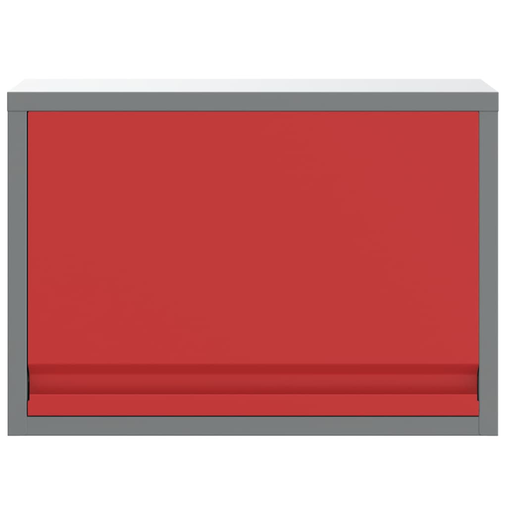 vidaXL Szafka na narzędzia Czerwony i Szary 50 x 25 x 35 cm