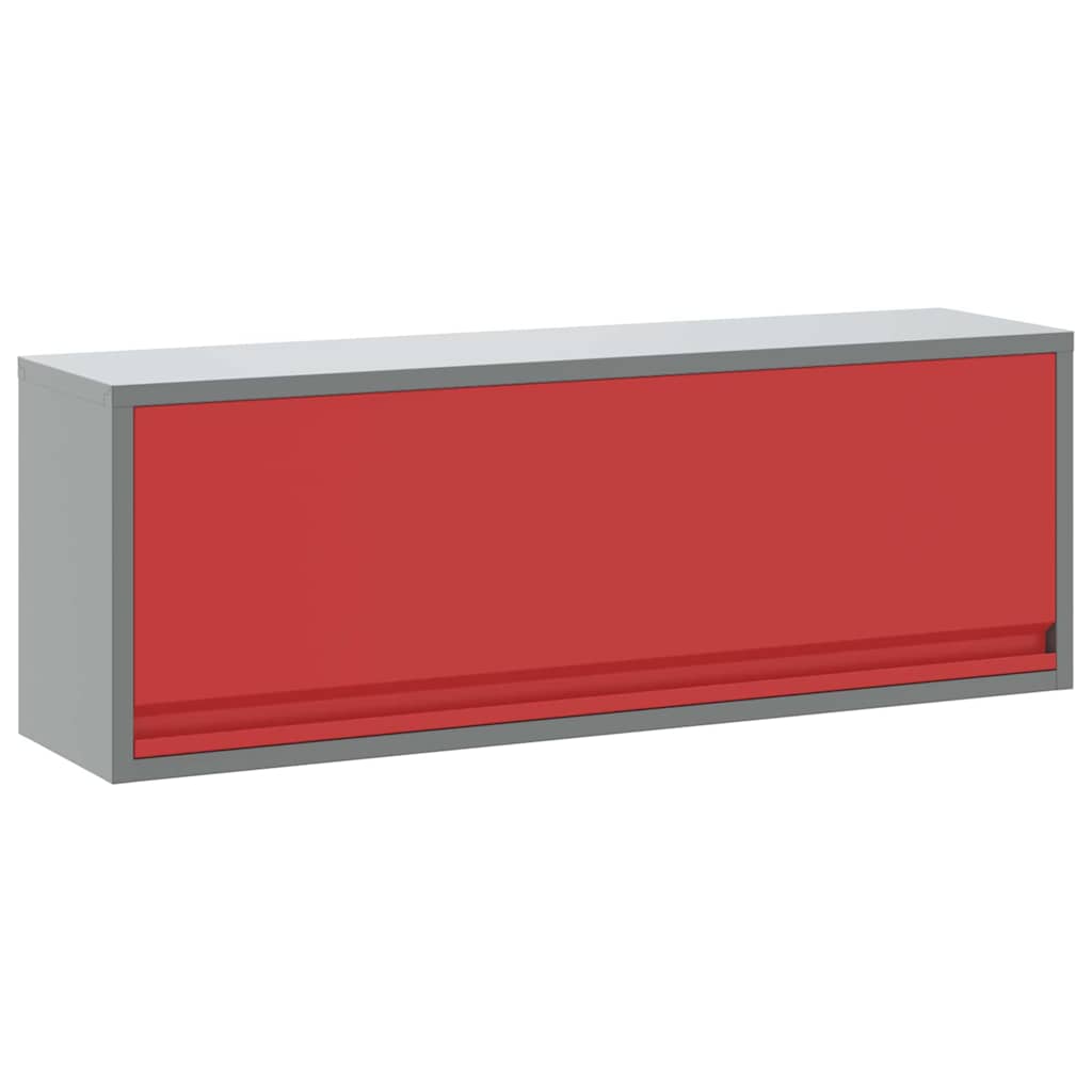 vidaXL Szafka na narzędzia Czerwony i Szary 100 x 25 x 35 cm