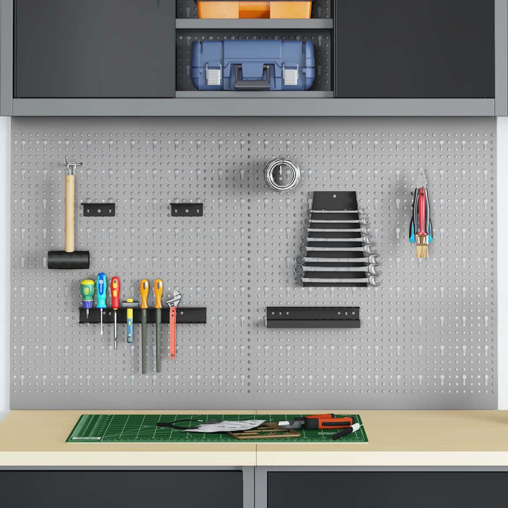 vidaXL Panel Narzędziowy 2 szt. Szary 100 x 1 x 60 cm Stal