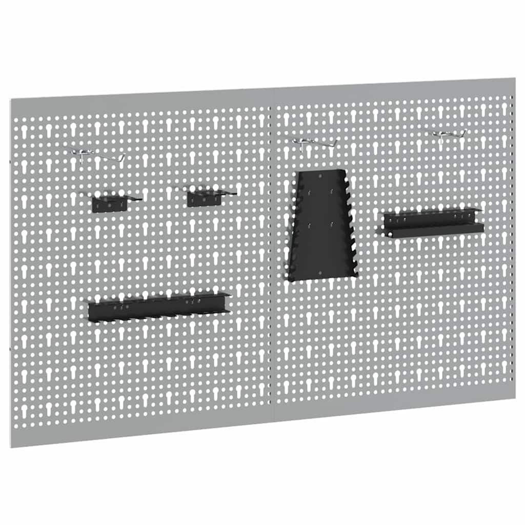 vidaXL Panel Narzędziowy 2 szt. Szary 100 x 1 x 60 cm Stal