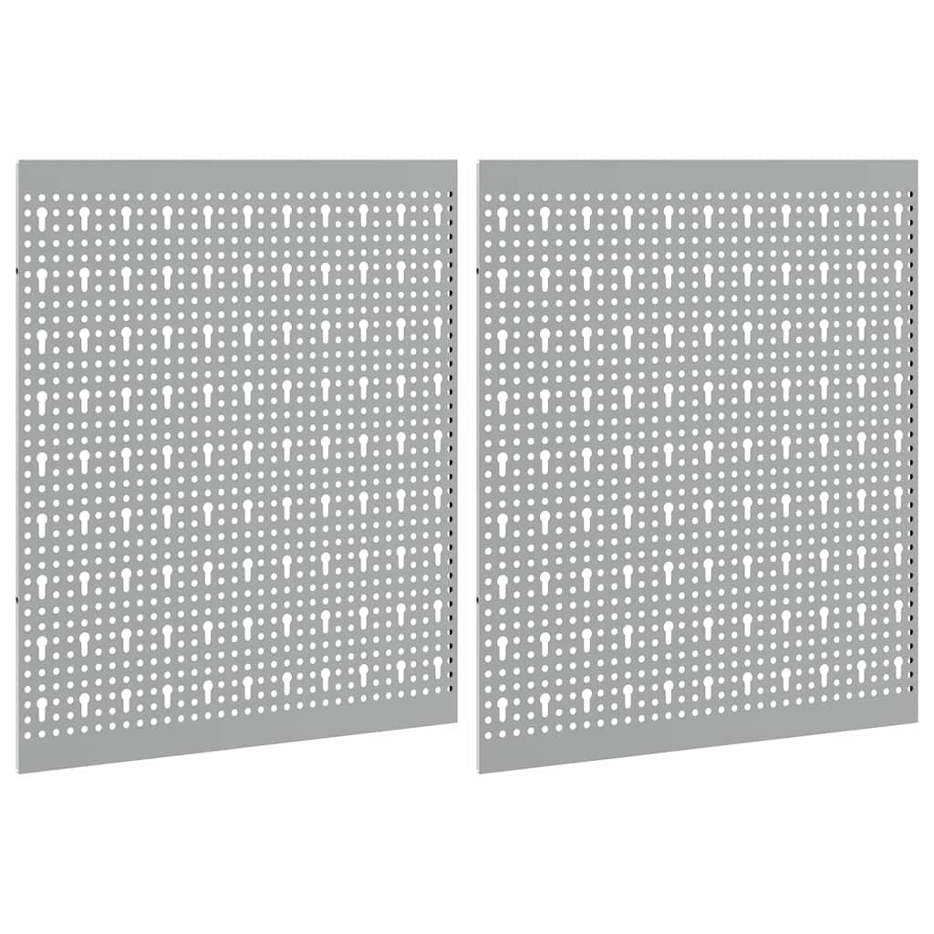 vidaXL Panel Narzędziowy 2 szt. Szary 100 x 1 x 60 cm Stal