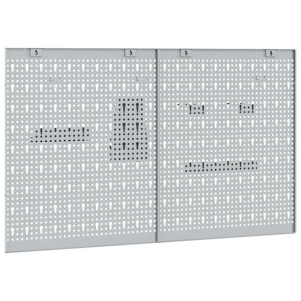 vidaXL Panel Narzędziowy 2 szt. Szary 100 x 1 x 60 cm Stal