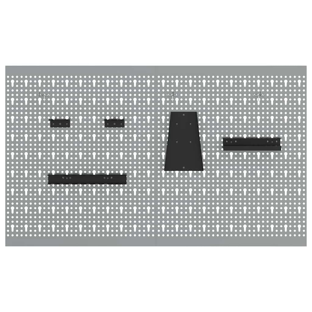 vidaXL Panel Narzędziowy 2 szt. Szary 100 x 1 x 60 cm Stal