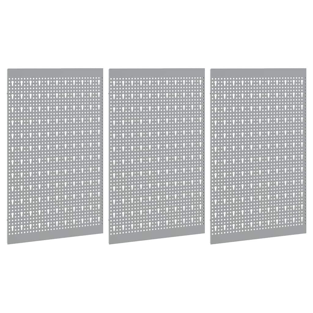 vidaXL Panel Narzędziowy 3 szt. Szary 150 x 1 x 60 cm